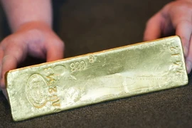 Vàng tại Ngân hàng Trung ương Đức ở Frankfurt am Main, miền trung Đức ngày 23/8 vừa qua. (Ảnh: AFP/TTXVN)