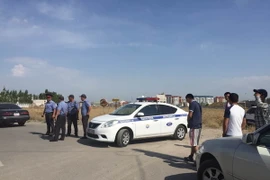 Cảnh sát Kyrgyzstan. (Ảnh: THX/TTXVN)