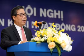 Ông Nguyễn Kim Anh, Phó Thống đốc NHNN chỉ đạo tại hội nghị. (Ảnh: CTV/Vietnam+)