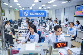 Giao dịch tại Eximbank. (Ảnh: CTV/Vietnam+)