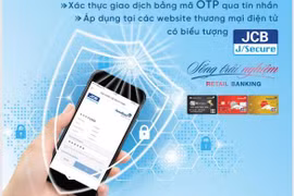 VietinBank triển khai tính năng bảo mật 3D Secure cho thẻ tín dụng quốc tế JCB. (Ảnh: Vietnam+)
