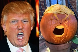 Giật mình vì quả bí ngô Halloween có bộ mặt ông Donald Trump