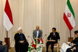 Tổng thống Indonesia Joko Widod (phải) và Tổng thống Iran Hassan Rouhani. (Nguồn: Tempo.Co)