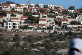 Khu định cư Qadumim của Israel tại làng Kfar Qaddum, gần Nablus, Khu Bờ Tây. (Nguồn: AFP/TTXVN)