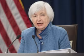 Chủ tịch FED Janet Yellen trong cuộc họp báo tại Washington D.C., ngày 14/12. (Nguồn: AFP/TTXVN) 