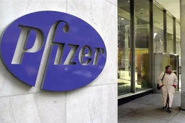 Trụ sở hãng dược Pfizer ở New York, Mỹ. (Ảnh: AFP/TTXVN)
