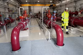 Trạm nén của đường ống dẫn khí đốt Balticconnector ở Inkoo, Phần Lan. (Nguồn: Reuters)