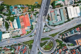 Cầu Vĩnh Tuy 2 . (Ảnh: Tuấn Anh/TTXVN)