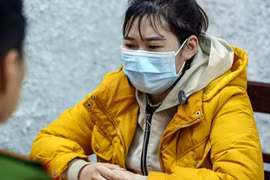 Chu Uyển Vân thời điểm bị bắt. (Ảnh: Công an cung cấp)