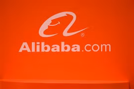 Biểu tượng của Tập đoàn Alibaba. (Ảnh: AFP/TTXVN)