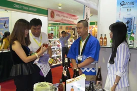 VietFood & Beverage - ProPack Vietnam 2015 là nơi các doanh nghiệp hay các nhãn hàng lớn có nhiều cơ hội để quảng bá sản phẩm. (Ảnh: Hoàng Hải/Vietnam+)