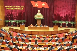 Một phiên họp của Ban Chấp hành Trung ương Đảng khóa XIII. (Ảnh: Trí Dũng/TTXVN)