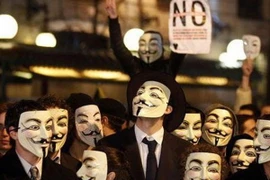 Nhóm tin tặc Anonymous nhận tiến hành các vụ tấn công mạng tại Tây Ban Nha. (Nguồn: ZeroSecurity)