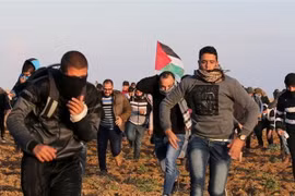Người biểu tình Palestine tại Dải Gaza. (Nguồn: Reuters)