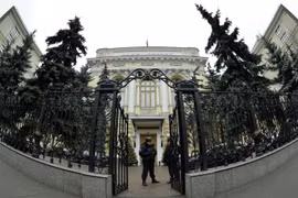 Trụ sở Ngân hàng Trung ương Nga tại thủ đô Moskva ngày 17/12/2014. (Nguồn: AFP/TTXVN)