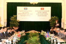 Kỳ họp lần thứ 12 Ủy ban hỗn hợp Việt Nam-Campuchia. (Ảnh: Thống Nhất/TTXVN)