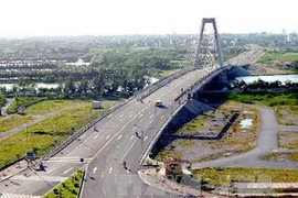 Cầu Rào 2 - cây cầu đẹp và hiện đại nhất của Hải Phòng. (Nguồn: TTXVN)