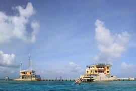 Đảo Đá Lớn thuộc quần đảo Trường Sa, Việt Nam. (Ảnh: Trọng Đạt/TTXVN)