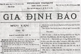 Gia Định báo - tờ báo chữ Quốc ngữ đầu tiên ra đời năm 1865. (Nguồn: Internet)