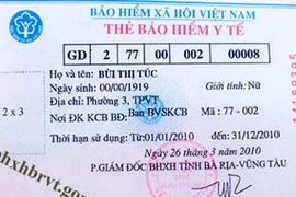 Một mẫu thẻ bảo hiểm y tê. (nguồn: bhxhbrvt.gov.vn)