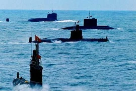 Hạm đội tàu ngầm hạt nhân Trung Quốc hoạt động trên biển. (Nguồn: xinhuanet.com)