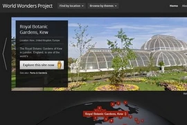 Giao diện dịch vụ du lịch ảo World Wonders của Google. (Nguồn: Internet)