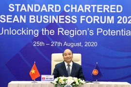 Thủ tướng Nguyễn Xuân Phúc, Chủ tịch ASEAN 2020 tại Hội nghị. (Ảnh: Thống Nhất/TTXVN)