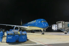 Máy bay đưa công dân Việt Nam về nước. (Ảnh: Phan Sáu/TTXVN)