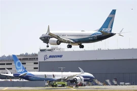 Máy bay Boeing 737 MAX trong chuyến bay thử tại Seattle, bang Washington, Mỹ ngày 29/6/2020. (Ảnh: AFP/TTXVN)