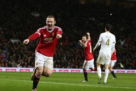 Niềm vui của Rooney sau khi ghi bàn thắng. (Nguồn: Getty Images)