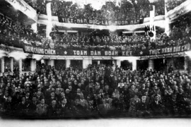 Quang cảnh phiên họp khai mạc kỳ họp thứ nhất, Quốc hội khóa I ngày 2/3/1946. (Ảnh tư liệu TTXVN) 