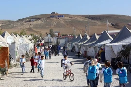 Trẻ em Syria tại một trại tị nạn ở Osmaniye, Thổ Nhĩ Kỳ. (Nguồn: AFP/TTXVN)