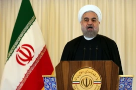 Tổng thống Iran Hassan Rouhani phát biểu tại một cuộc họp báo ở Tehran. (Nguồn: AFP/TTXVN)