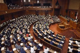 Toàn cảnh phiên họp Quốc hội Nhật Bản tại thủ đô Tokyo. (Ảnh: Kyodo/ TTXVN)