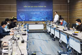 Chương trình diễn tập với sự tham gia của hơn 100 cơ quan báo trong nước. (Ảnh: VNCERT)