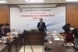 Toàn cảnh lễ công bố 10 sự kiện khoa học và công nghệ nổi bật năm 2021. (Ảnh: Bộ Khoa học và Công nghệ)