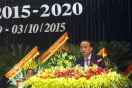 Trưởng ban Tổ chức Trung ương Tô Huy Rứa phát biểu chỉ đạo Đại hội. (Ảnh: Đồng Thúy/TTXVN)