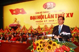 Thủ tướng Nguyễn Tấn Dũng phát biểu chỉ đạo Đại hội. (Ảnh: Lâm Khánh/TTXVN)