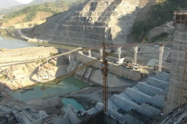 Công trình Nhà máy thủy điện Lai Châu. (Ảnh: Nguyễn Duy/TTXVN)