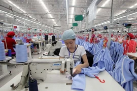 Công ty may Tinh Lợi, tại Khu công nghiệp Lai Vu, huyện Kim Thành, Hải Dương. (Ảnh: Trần Việt/TTXVN)