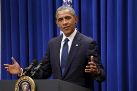 Tổng thống Mỹ Barack Obama tại một cuộc họp báo ở thủ đô Washington ngày 30/9 vừa qua. (Ảnh: Reuters/TTXVN)