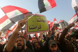 Iraq biểu tình chống sự hiện diện của quân đội Thổ Nhĩ Kỳ hồi đầu tháng này. (Nguồn: Getty)