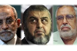 Mohamed Badie (trái), Khairat al-Shater (giữa) và Rashad Bayoumi (phải). (Nguồn: ydinlikdaily.com)