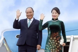 Thủ tướng Chính phủ Nguyễn Xuân Phúc và Phu nhân. (Ảnh: Thống Nhất/TTXVN)