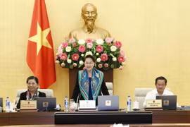 Chủ tịch Quốc hội Nguyễn Thị Kim Ngân phát biểu. (Ảnh: Văn Điệp/TTXVN)