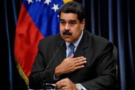 Tổng thống Venezuela Nicolas Maduro trong một cuộc họp báo với truyền thông quốc tế. (Nguồn: AFP/TTXVN)