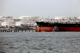 Tàu chở dầu của Iran thả neo ở đảo Khark, ngoài khơi vùng Vịnh Persian. (Ảnh: AFP/TTXVN)
