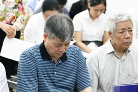 Bị cáo Nguyễn Ngọc Sự, sinh năm 1957, nguyên Chủ tịch Hội đồng thành viên Vinashin. (Ảnh: Văn Điệp/TTXVN)