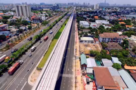 Dự án metro Bến Thành-Suối Tiên. (Ảnh: Hoàng Hải/TTXVN)