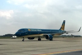 Chiếc máy bay A321neo đầu tiên gia nhập đội bay Airbus hiện có của Vietnam Airlines vào ngày 17/11. (Ảnh: Việt Hùng/Vietnam+)